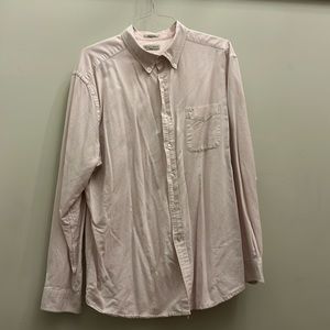 Natural Basix light pink and white pinstripe men's button down